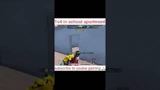 1v4 in school apartment  #shorts #pubgmobile #bgmi #pubg