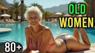 Natural Old Women Over 80+|| Elegance Fashion||Timeless Beauty's||80 Woman||Natural Glow