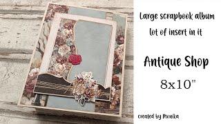 Antique Shop Scrapbook Album 8x10" |  150 + PHOTOS  |  lot of insert | Mintay 2024