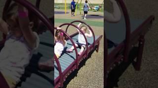Harper and Ellie playing at Good Times park