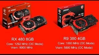 RX 480 8GB vs R9 380 4GB in NEW TITLES