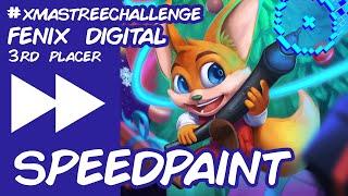 Fenix Digital Speedpaint #XmastreeChallenge | luckykyunart (x16 Speed)