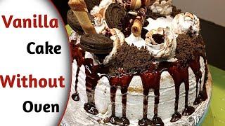 Vanilla Cake Without Oven | Sara’s Kitchen Flavour