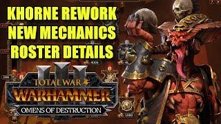 NEWS - Khorne Rework, Mechanics & Full Roster Details - Omens of Destruction - Total War Warhammer 3