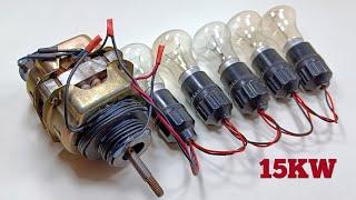 How To Make Free Energy Generator 240V 15KW Powerful Electricity with Coper wire and Magnetic Power