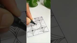 Draw with me/zentangle pattern #shorts #trending #art #ytshorts #viralvideo #mandalaart #mandala