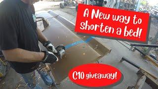 New way to shorten a C10 bed.  DIY fabrication save the patina C10 giveaway rule change Budget build