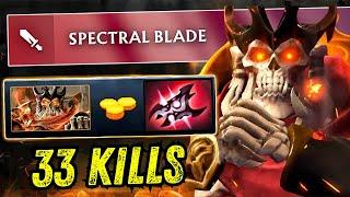 Great Sword Smash Carry Wraith King 33Kills Armlet + Radiance Build Brutal Burn DPS 7.37e Dota 2