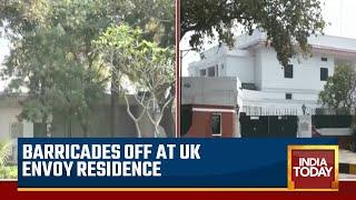 Security Barricades Removed At British Envoy’s Delhi Home After Khalistani Attack At Indian Mission