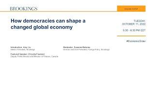 How democracies can shape a changed global economy