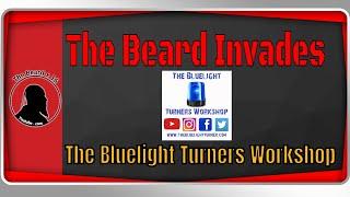 The Beard Invades The Blue light turners workshop