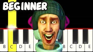 Skibidi Toilet 6 (Party) - Fast and Slow (Easy) Piano Tutorial - Beginner