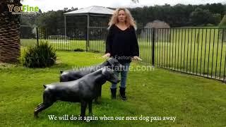 Custom Made Life Size Outdoor Bronze Dog Statues for Australian clients from You Fine Factory