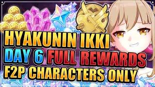 Hyakunin Ikki Day 6 Guide (F2P CHARACTERS ONLY FULL REWARDS) Genshin Impact Patch 2.5 Extreme x4