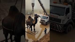 rescue team, saved the pregnant camel #shortvid#dromedary #savethings #saved #cameldromedary