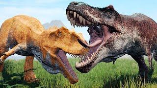 Mega Tiranossauro Rex! Cercado por Giganotosaurus! Luta pela Vida (#1) | The Isle Realismo | (PT/BR)