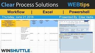 WINSHUTTLE Tutorial & WEBtips: Excel Based Workflow