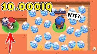 ТРОЛЛЬ 10.000 IQ vs НУБ 1 IQ !! Смешные Моменты Brawl Stars #49