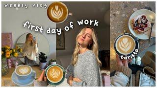 FIRST DAY OF WORK {weekly vlog} Barista Job, Herbst Gemütlichkeit, Mütze Stricken, Katze sitten...