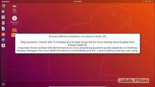 Eclipse 2018-12 Installation on Ubuntu 18.04 LTS and Java 11 Modular Programming