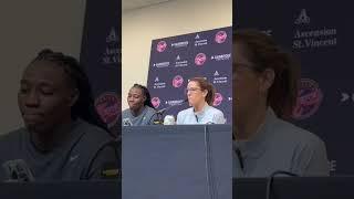Stephanie White starts press conference by saying she’ll take all questions related to officiating