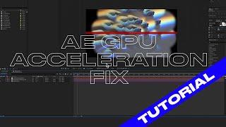 AFTER EFFECTS CC GPU ACCELERATION ERROR + MULTISCOPE FIX