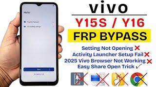 Vivo Y15s | Y16 Frp Bypass New Security Update 2025 || Vivo Y15s Google Account Bypass Without Pc