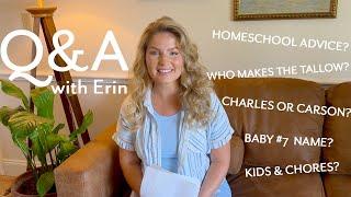 Q&A with Erin - Baby #7 Name, Life Hacks, and New Products!
