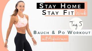 Lockdown Po & Bauch WORKOUT + TABATA finisher | 30 Minuten Extrem zu Hause trainieren| Tag 5