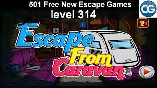 [Walkthrough] 501 Free New Escape Games level 314 - Escape from caravan - Complete Game