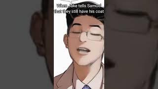 When Jake tells Samuel they still have his coat...