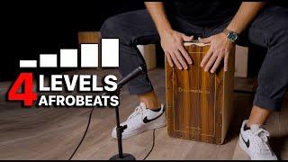 4 LEVELS OF CAJON PLAYING - From Beginner to Advanced  AFROBEATS