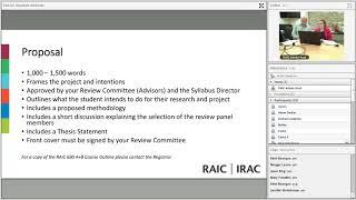 RAIC Syllabus 2018 Senior Student Webinar