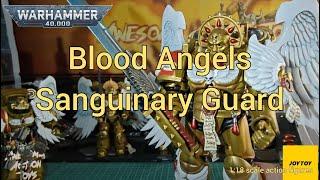 Warhammer 40k Blood Angels Sanguinary Guard 1:18 scale action figures by Joytoy.