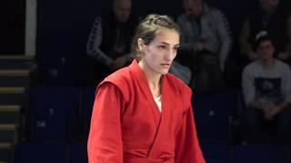 RYABOVA (RUS) vs ZHARSKAYA (BLR). World SAMBO Championships 2018 in Romania