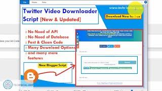 Create Twitter Video Downloader Website low competition high earning | Blogger Script free download