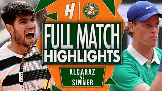 Carlos Alcaraz vs Jannik Sinner - FULL Final Highlights | Roland Garros 2025