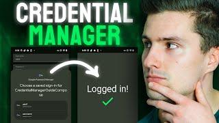 Save User Credentials With the Google Credential Manager - Android Studio Tutorial