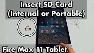 Amazon Fire Max 11 Tablet: How to Insert SD Card (Internal or External)