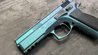 CZ 75 SP-O1 Custom with Gun Candy Stingray Cerakote & Rear Shifted Trigger