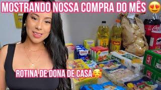 COMPRA DO MÊS MOSTREI TUDO | FIZ UMA LIMPA NO MEU GUARDA-ROUPA E VOU DOAR MUITA ROUPA + ROTINA