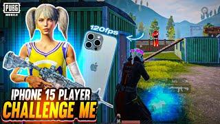 Iphone 15 Pro Random Player Challenge Me  And This Happened  | 60fps VS 120fps | PUBG MOBILE