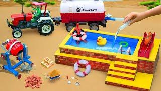 DIY Science Project Mini Swimming Pool - Build A Modern Brick Underground Swimming Pool For A Farmer