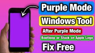 Purple Mode Tool for Windows  | After Purple Mode Fix iPhone Bootloop or Stuck on apple logo |