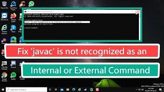 Fix 'javac' is not recognized as an internal or external command