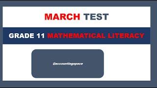 GRADE 11 MATHEMATICAL LITERACY TERM 1 MARCH TEST 2021 PATTERNS & RELATIONSHIPS GRAPHS