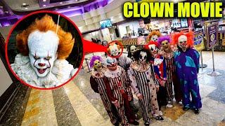 if you ever see a CLOWN MOVIE THEATRE, RUN!! (PENNYWISE CAME TO LIFE IN THE CINEMA HALL!)