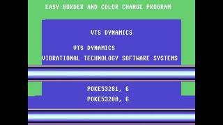 Poke Colors Border And Background Color Controls - Commodore 64