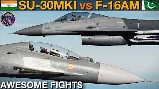 Su-30MKI Flanker vs F-16AM Viper: BVR Missile Fight | DCS