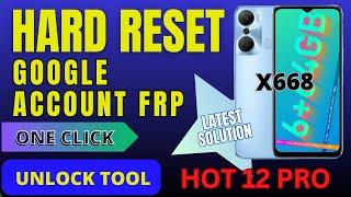 Infinix Hot 12 Pro x668 Hard Reset and FRP Lock unlocking Unlock Tool one click | DMR Solution